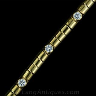 Contemporary Diamond Tube Style Bracelet Main View