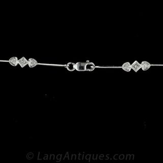 Contemporary Diamond Vintage Style Necklace