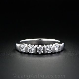 Contemporary Diamond Wedding Band