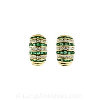 Emerald Diamond Earrings