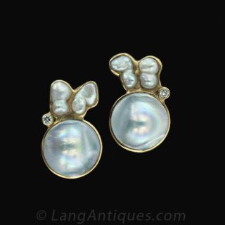 Contemporary-Freshwater-Blister-Pearl-Earrings-Main-View