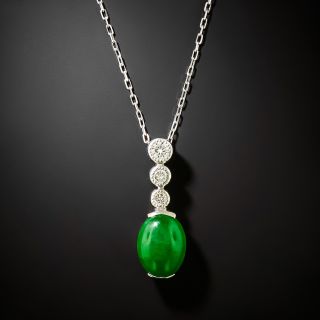 Contemporary Jade And Diamond Pendant - 3