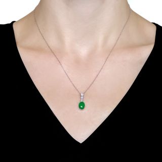 Contemporary Jade And Diamond Pendant