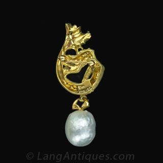 Contemporary Mermaid Pendant / Pin