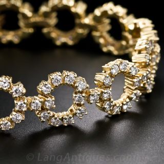 Contemporary 'O' Link Diamond Bracelet