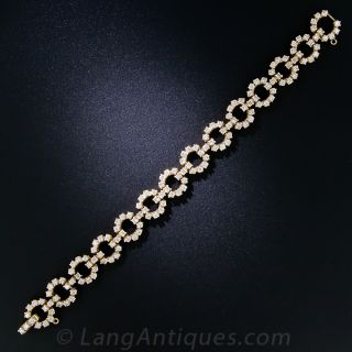 Contemporary 'O' Link Diamond Bracelet - 2