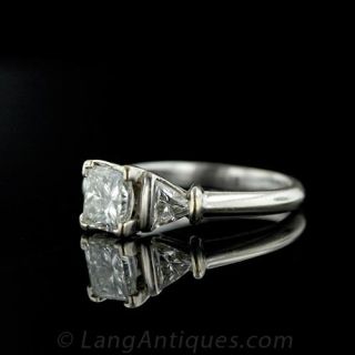 Contemporary Princess Cut Diamond Engagement Ring