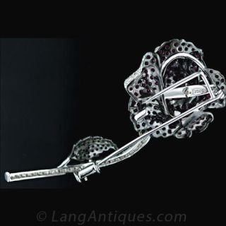 Contemporary Rose Motif Pin