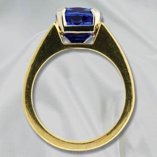 Contemporary Tanzanite Diamond Ring
