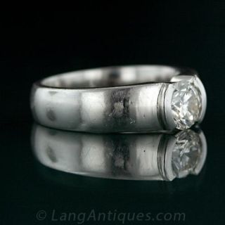 Contemporary Three Quarter Carat Estate Engagement Ring