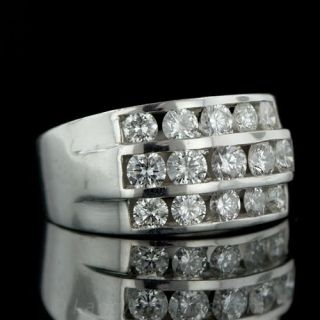 Contemporary Wide Diamond Band