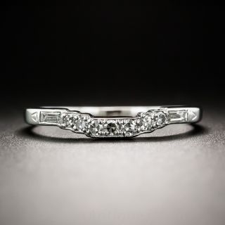 Contoured Diamond Wedding Band
