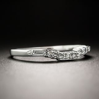 Contoured Diamond Wedding Band