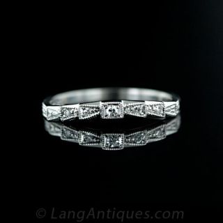 Contoured Diamond Wedding Band Main View