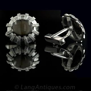 Cool Black Star Sapphire Cufflinks