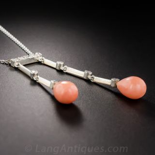 Coral and Diamond Negligee Necklace