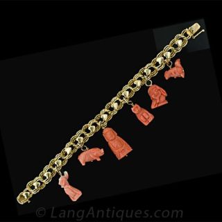 Coral Charm Bracelet Main View