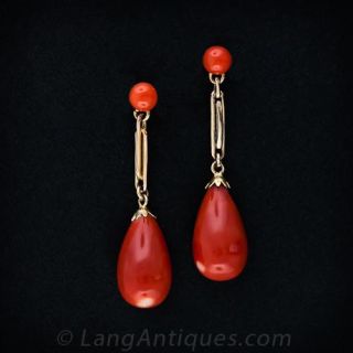 Coral Drop Earrings
