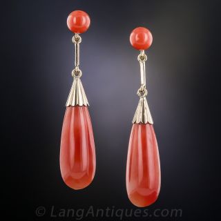Coral Drop Earrings