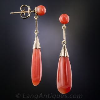 Coral Drop Earrings