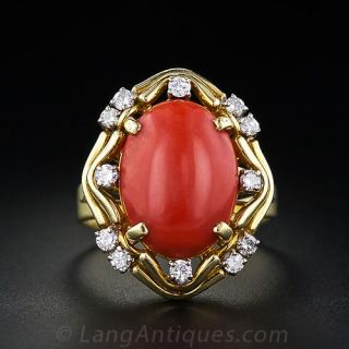 Coral Fashion Ring