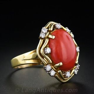Coral Fashion Ring