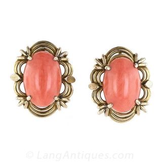 Coral Clip Earrings - 1