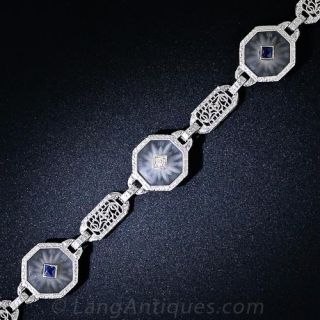 Crystal and Diamond and Synthetic Sapphire Bracelet