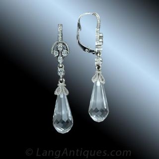 Crystal Drop Diamond Earrings