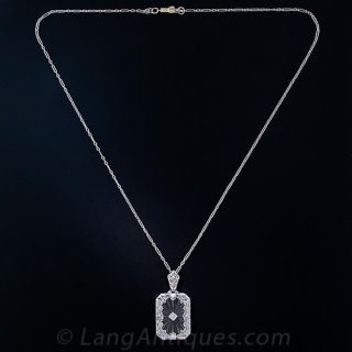 Crystal Pendant with Diamond Center