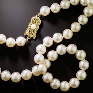 Cultured Pearl 26 Inch Strand with Mikimoto Clasp - 2