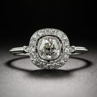 Cushion-Cut Diamond Halo Ring