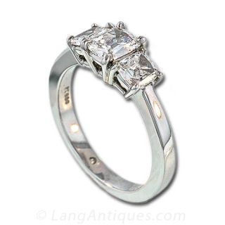 Cushion Diamond Antique Engagement Ring