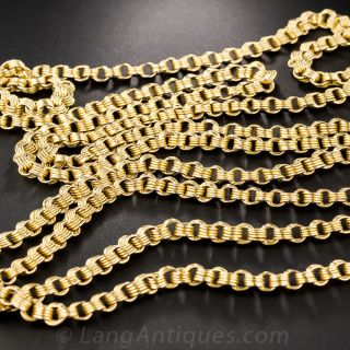 Czarist Russian 69-Inch Gold Chain