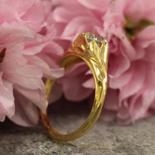 Lang Collection 1.14 Carat Art Nouveau Style Engagement Ring - GIA I SI1