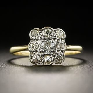 Small Edwardian Diamond Cluster Ring - 2