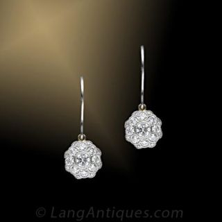 Antique Diamond Bracelet Earrings 