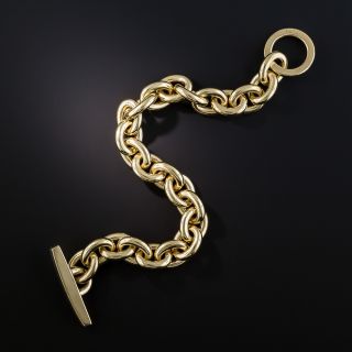 Danish Heavy Gold Bracelet Signed E. Dragsted - 1