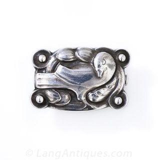 Danish Sterling Silver Bird Brooch