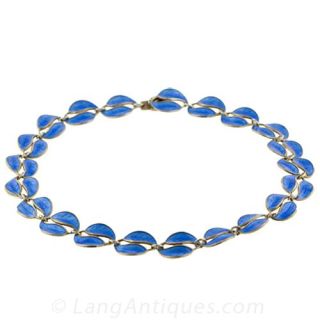 David Andersen Enameled Necklace and Earrings