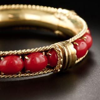 David Webb Coral Bangle Bracelet