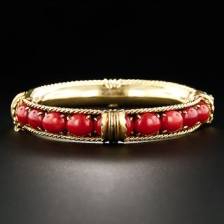 David Webb Coral Bangle Bracelet