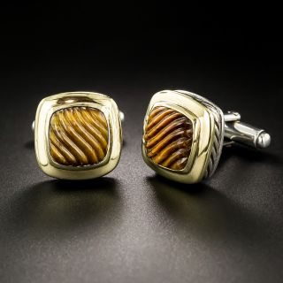 David Yurman Tiger’s-Eye Two-Tone Cufflinks - 2