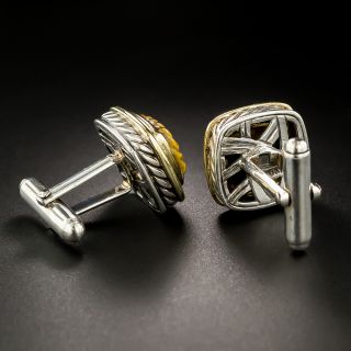 David Yurman Tiger’s-Eye Two-Tone Cufflinks