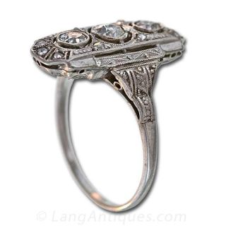 Deco Diamond Dinner Ring
