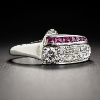 Deco/Retro Ruby and Diamond Ring