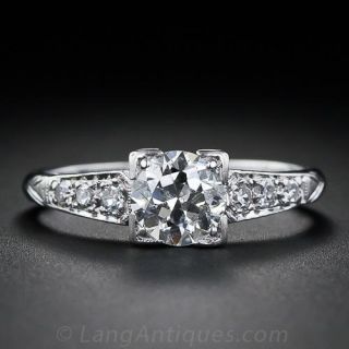 Deco Solitaire Diamond Ring