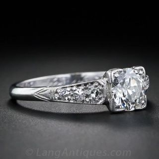 Deco Solitaire Diamond Ring