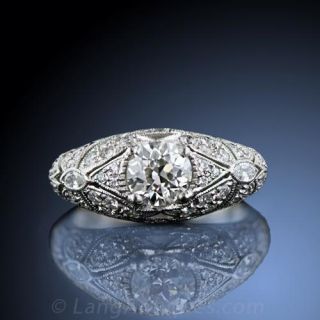 Art Deco Diamond Engagement Ring 