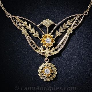 Delicate Antique Diamond Necklace